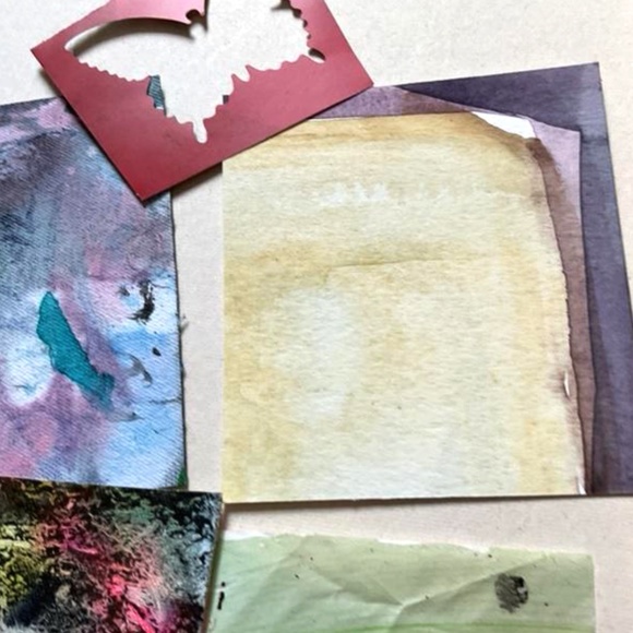 Junk Journal Pack  15+ Hand painted Pieces, Great for scrapbooking, collage - Picture 8 of 12